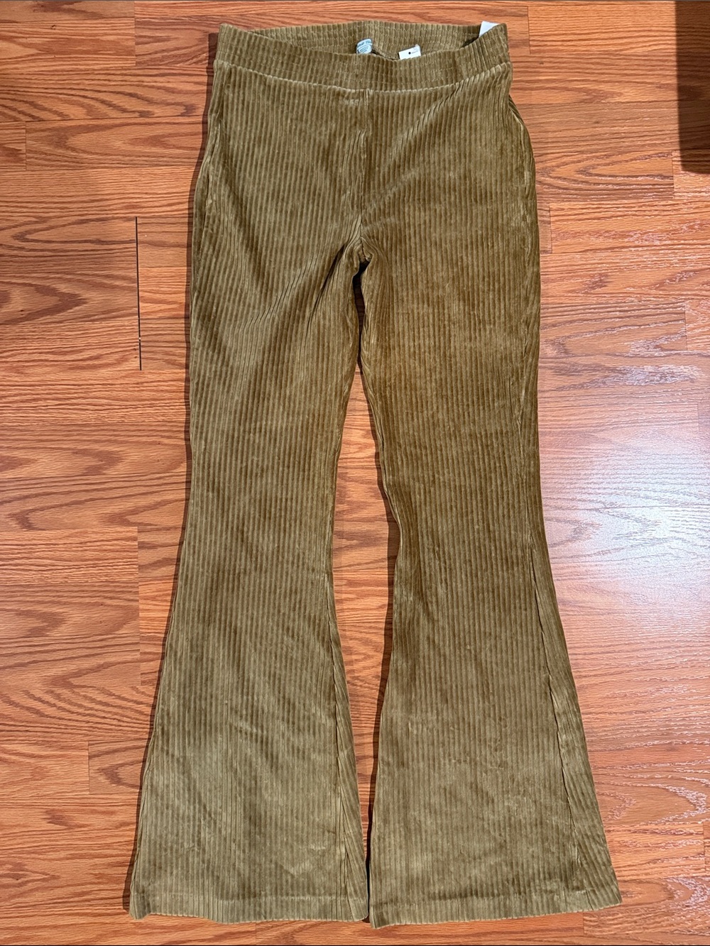 Aerie Velour Wide Leg Ribbed Brown Pants NWT